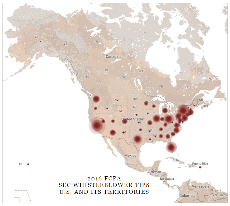 2016 FCPA SEC WHISTLEBLOWER TIPS U.S. AND ITS TERRITORIES