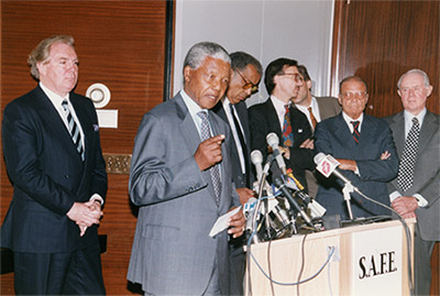 Mandela podium